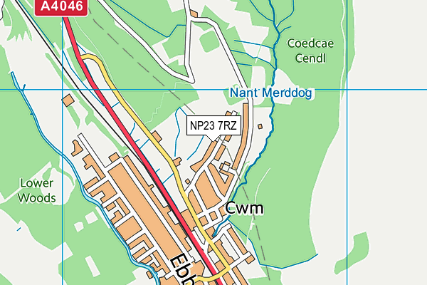 NP23 7RZ map - OS VectorMap District (Ordnance Survey)