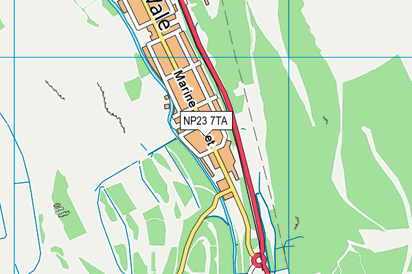 NP23 7TA map - OS VectorMap District (Ordnance Survey)