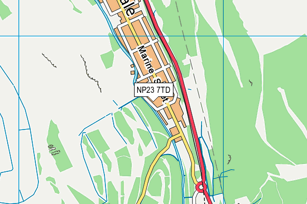 NP23 7TD map - OS VectorMap District (Ordnance Survey)