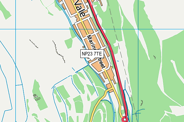 NP23 7TE map - OS VectorMap District (Ordnance Survey)