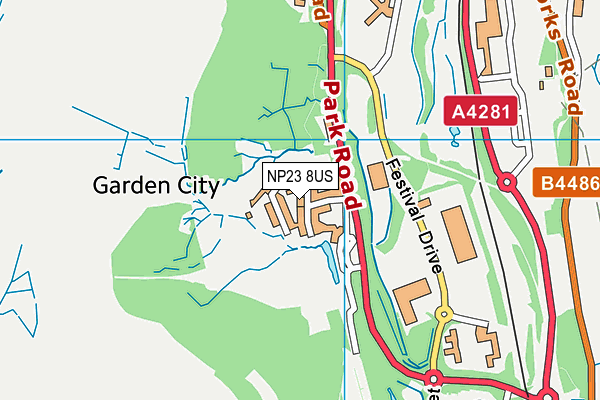 NP23 8US map - OS VectorMap District (Ordnance Survey)