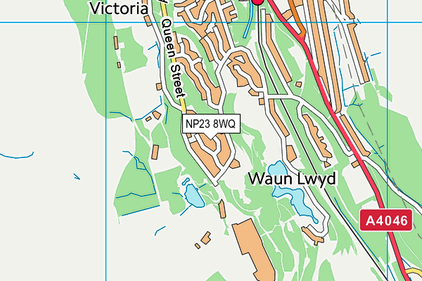 NP23 8WQ map - OS VectorMap District (Ordnance Survey)