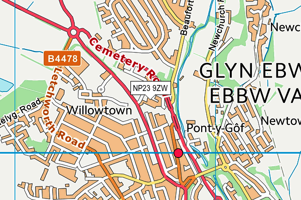 NP23 9ZW map - OS VectorMap District (Ordnance Survey)