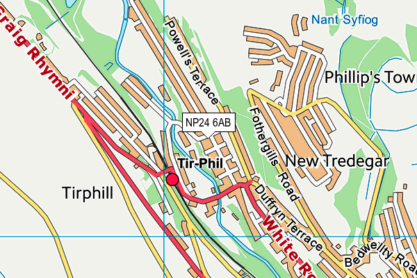 NP24 6AB map - OS VectorMap District (Ordnance Survey)