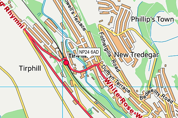 NP24 6AD map - OS VectorMap District (Ordnance Survey)