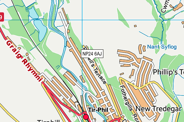 NP24 6AJ map - OS VectorMap District (Ordnance Survey)