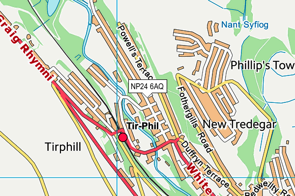NP24 6AQ map - OS VectorMap District (Ordnance Survey)