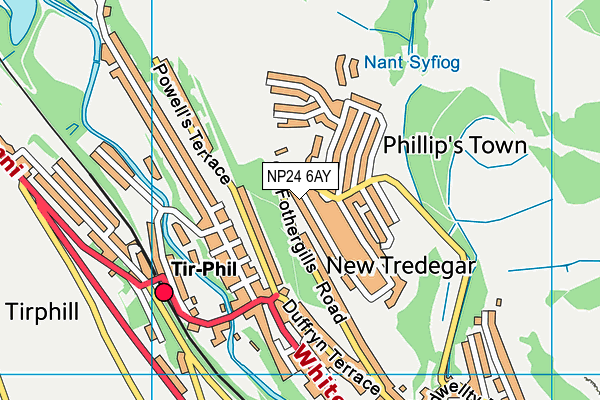NP24 6AY map - OS VectorMap District (Ordnance Survey)