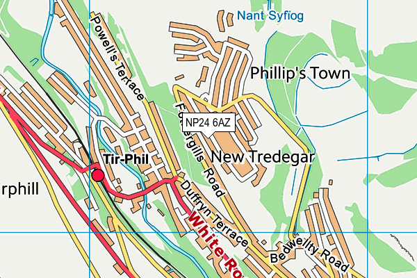 NP24 6AZ map - OS VectorMap District (Ordnance Survey)