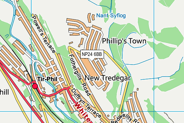 NP24 6BB map - OS VectorMap District (Ordnance Survey)