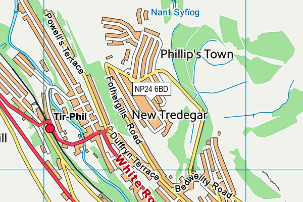 NP24 6BD map - OS VectorMap District (Ordnance Survey)