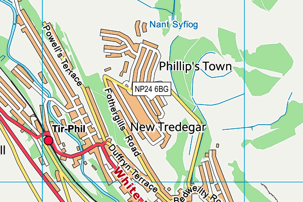 NP24 6BG map - OS VectorMap District (Ordnance Survey)