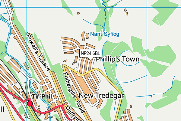 NP24 6BL map - OS VectorMap District (Ordnance Survey)