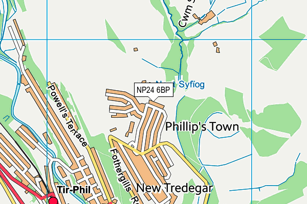 NP24 6BP map - OS VectorMap District (Ordnance Survey)