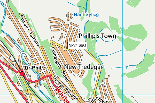 NP24 6BQ map - OS VectorMap District (Ordnance Survey)