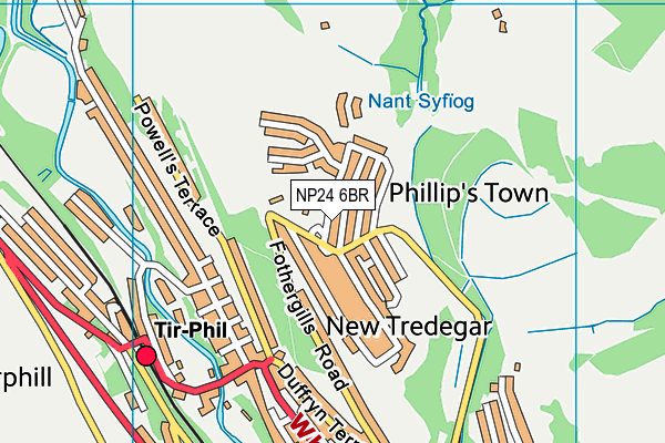 NP24 6BR map - OS VectorMap District (Ordnance Survey)