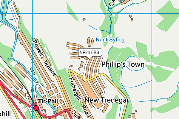 NP24 6BS map - OS VectorMap District (Ordnance Survey)