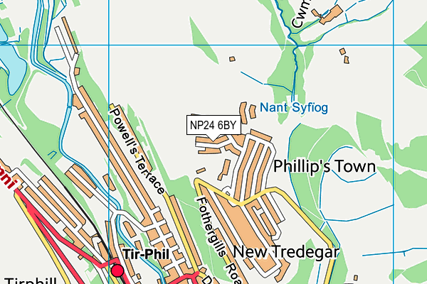 NP24 6BY map - OS VectorMap District (Ordnance Survey)
