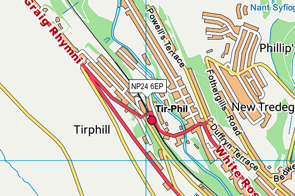 NP24 6EP map - OS VectorMap District (Ordnance Survey)
