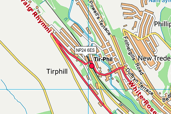 NP24 6ES map - OS VectorMap District (Ordnance Survey)