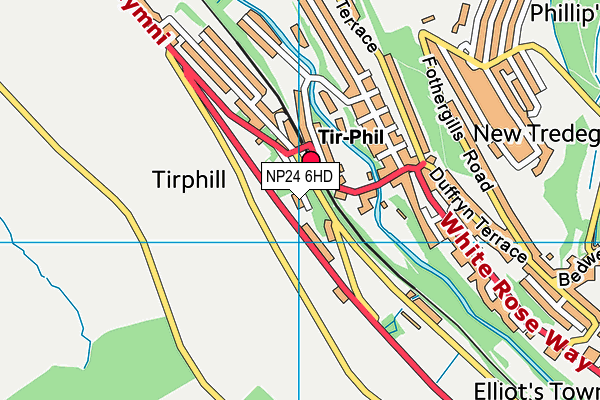 NP24 6HD map - OS VectorMap District (Ordnance Survey)