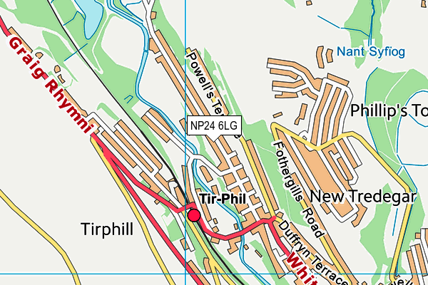 NP24 6LG map - OS VectorMap District (Ordnance Survey)