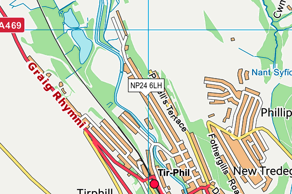 NP24 6LH map - OS VectorMap District (Ordnance Survey)
