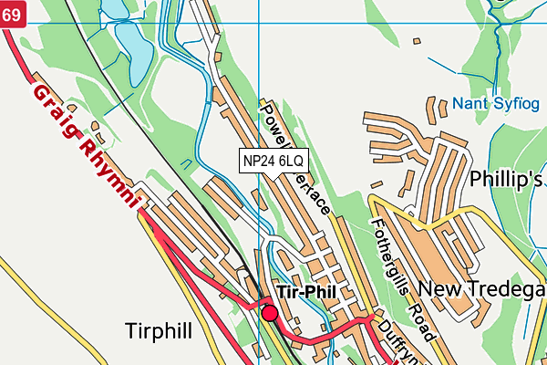 NP24 6LQ map - OS VectorMap District (Ordnance Survey)