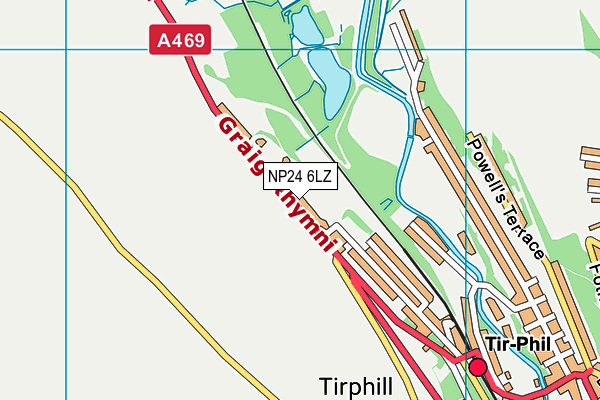 NP24 6LZ map - OS VectorMap District (Ordnance Survey)