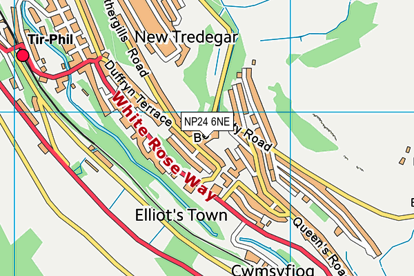 NP24 6NE map - OS VectorMap District (Ordnance Survey)