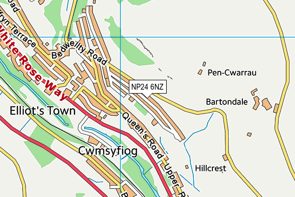 NP24 6NZ map - OS VectorMap District (Ordnance Survey)