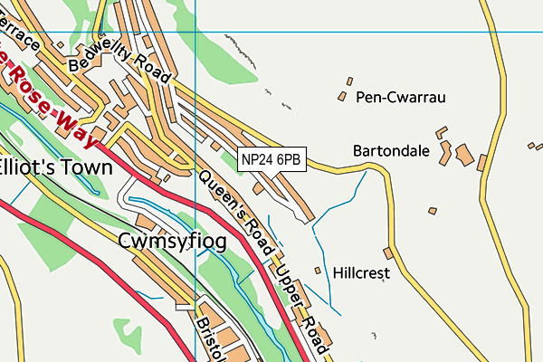 NP24 6PB map - OS VectorMap District (Ordnance Survey)