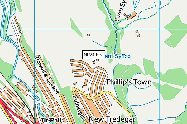 NP24 6PJ map - OS VectorMap District (Ordnance Survey)
