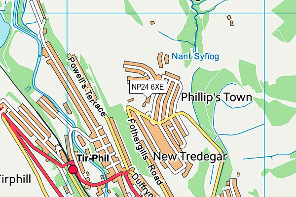 Phillipstown Primary School map (NP24 6XE) - OS VectorMap District (Ordnance Survey)