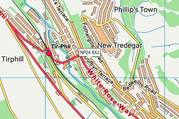 NP24 6XJ map - OS VectorMap District (Ordnance Survey)