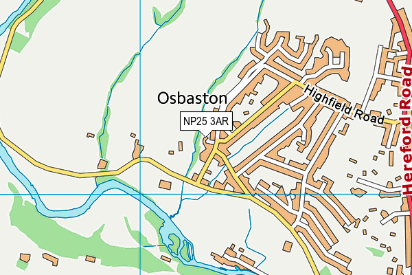 NP25 3AR map - OS VectorMap District (Ordnance Survey)