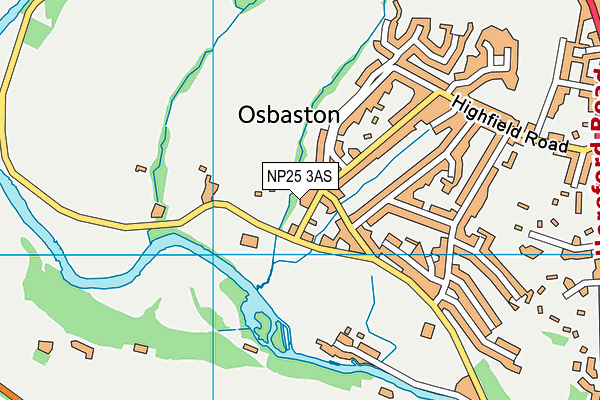 NP25 3AS map - OS VectorMap District (Ordnance Survey)