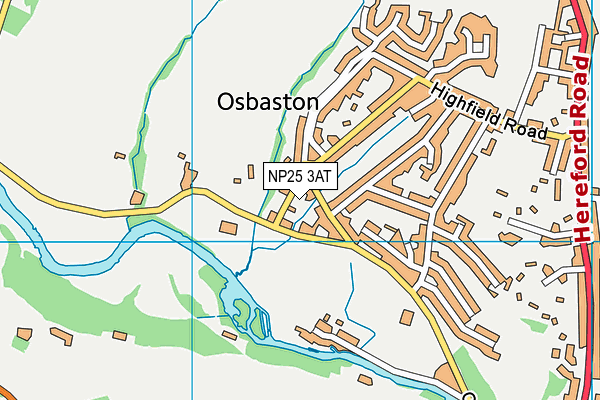 NP25 3AT map - OS VectorMap District (Ordnance Survey)