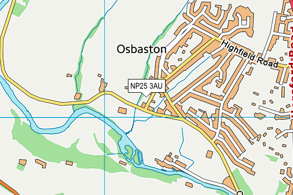 NP25 3AU map - OS VectorMap District (Ordnance Survey)