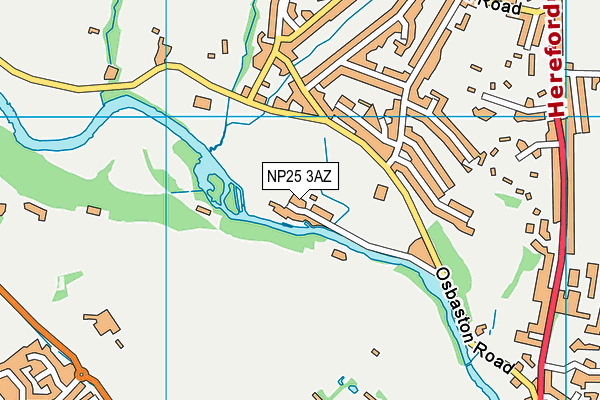 NP25 3AZ map - OS VectorMap District (Ordnance Survey)