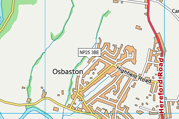 NP25 3BE map - OS VectorMap District (Ordnance Survey)