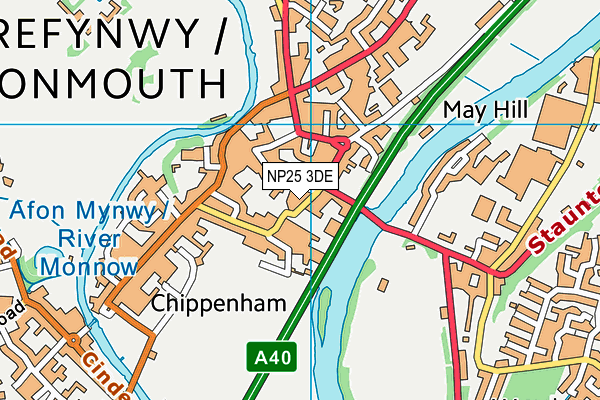 NP25 3DE map - OS VectorMap District (Ordnance Survey)