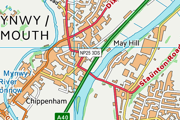 NP25 3DS map - OS VectorMap District (Ordnance Survey)