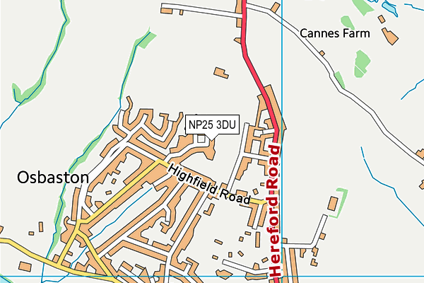 NP25 3DU map - OS VectorMap District (Ordnance Survey)