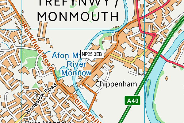 NP25 3EB map - OS VectorMap District (Ordnance Survey)