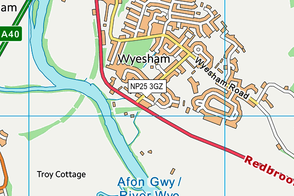 NP25 3GZ map - OS VectorMap District (Ordnance Survey)