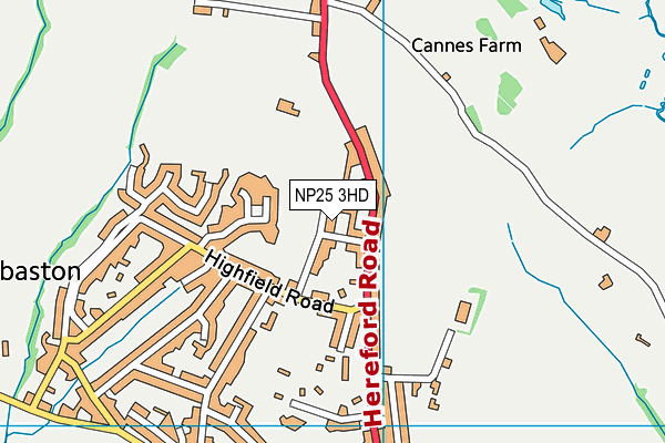 NP25 3HD map - OS VectorMap District (Ordnance Survey)