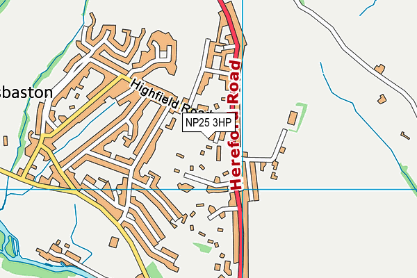 NP25 3HP map - OS VectorMap District (Ordnance Survey)