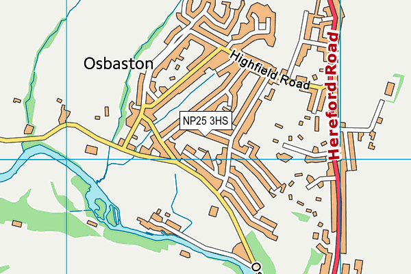 NP25 3HS map - OS VectorMap District (Ordnance Survey)