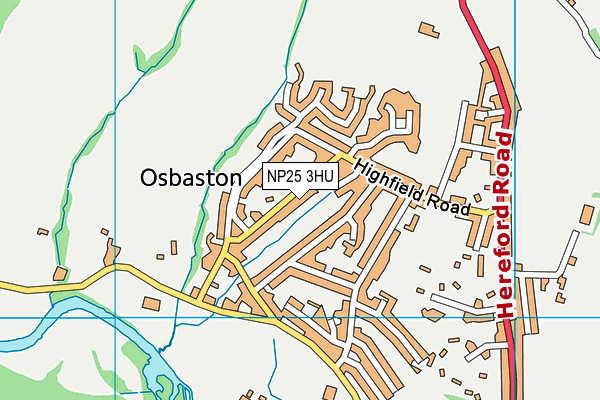 NP25 3HU map - OS VectorMap District (Ordnance Survey)